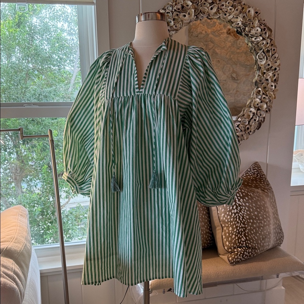 Green Striped Dress